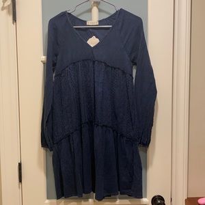 NWT Altar’d State Navy Cotton Dress XS
